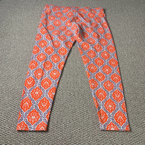 Matilda Jane Womens‎ Pants Size Medium Blue/Orange Floral Straight Leg Cropped - Picture 6 of 12